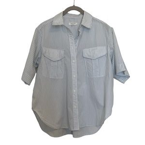 Rag & Bone Striped Button Down Shirt | Cotton Silk Blend